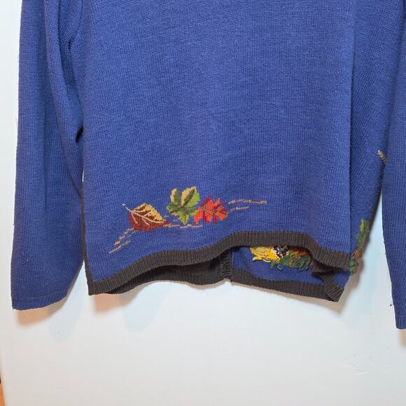 Marisa Christina Fall Sunflower Button Sweater Cardigan Size L Linen Cotton - Picture 5 of 6